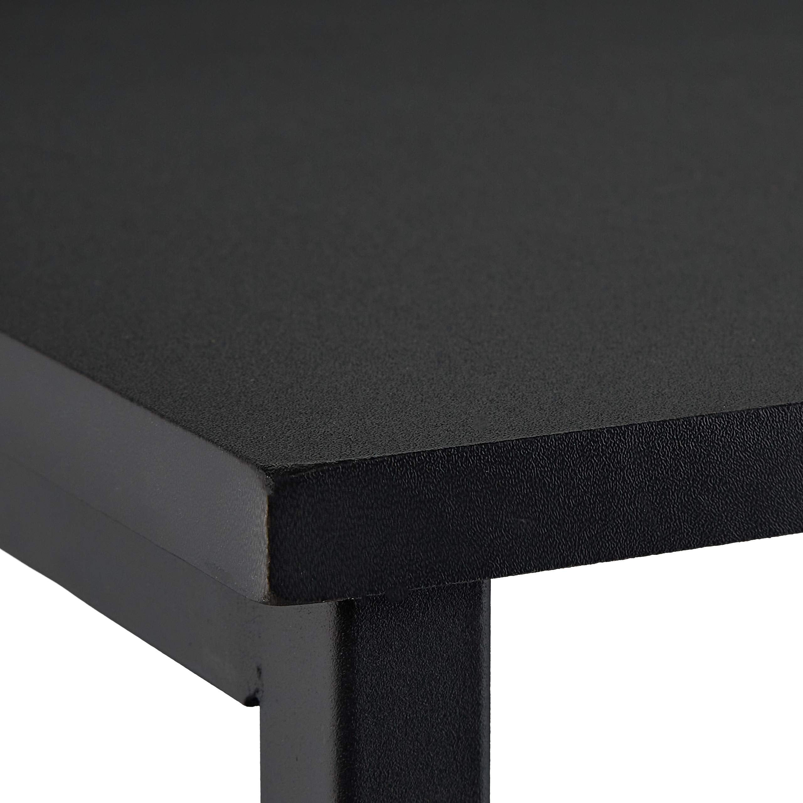 Relaxdays Schreibtisch klein, HxBxT 75 x 60 x 40 cm, kompakter Computertisch, Laptop Arbeitstisch, MDF & Metall, schwarz