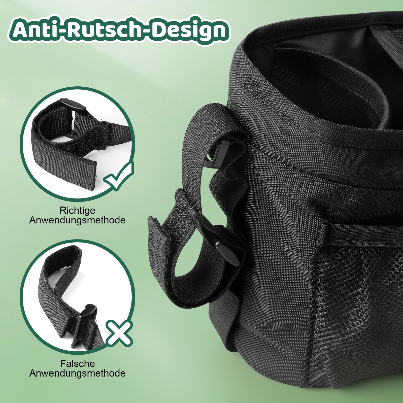 Guiseapue Universal Kinderwagenorganizer: Getränkehalter/Becherhalter für Kinderwagen Buggy Organizer Zubehör, Großer Kapazität Kinderwagentasche, Baby Erstausstattung Neugeborene
