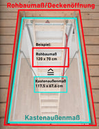DOLLE Bodentreppe wärmegedämmt U-Wert 1,16 120 x 60 cm Lichte Raumhöhe bis 285 cm