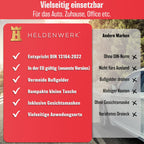 HELDENWERK KFZ Verbandstasche nach aktueller Norm 2026 - Europaweit Nutzbar - Erste Hilfe Set Auto Verbandskasten DIN 13164:2022 (StVO konform)