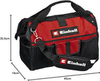 Original Einhell Tasche Bag 45/29 (für Werkzeuge & Zubehör, langlebig mit verstärktem Boden, Tragegurt, Tragegriff, verschiedene Taschen und Fächer)