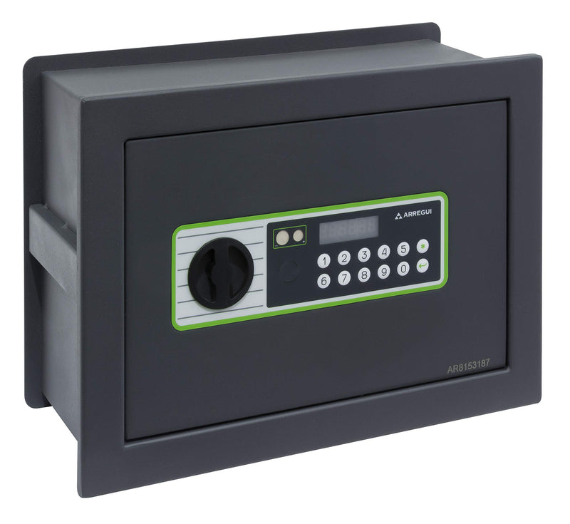 ARREGUI Supra 241120 Wandtresor mit Zahlenschloss | Tresor Wandmontage mit Elektronikschloss | Doppelbolzen Verriegelung | Variable Tiefe | Einfache Montage | Versteckter Tresor | 26 x 36 x 15/25cm