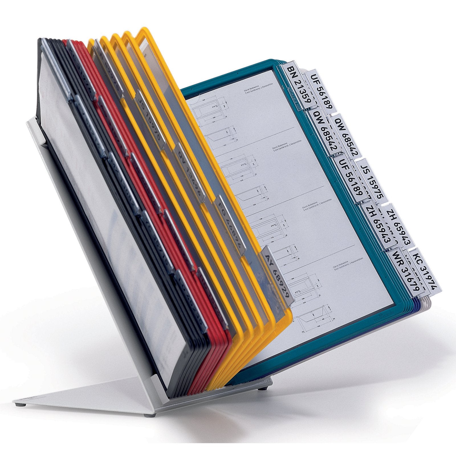 Durable Tisch-Sichttafelsystem (Vario Table 20, mit 20 Sichttafeln) mehrfarbig, 569900