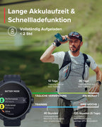 SUUNTO Race Sportuhr - Outdoor Smartwatch, 1,43" Helles AMOLED Display mit Saphirglas, Bequeme Uhrenkrone & Tasten Bedienung, Präzise Zweifrequenz GPS, Lange Akkulaufzeit, 100m Wasserdicht