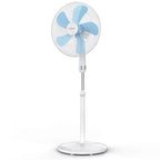 Brandson - Standventilator 50 W - Standlüfter 40 cm - Ventilator höhenverstellbar – Neigungswinkel 30° verstellbar - hoher Luftdurchsatz - 3 Geschwindigkeitsstufen – Oszillation 80° - weiß