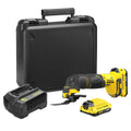 Stanley FatMax 18V Akku-Multifunktionswerkzeug SFMCE500D2K (2.0 Ah, Schleifer, Säge & Universalmesser in einem Gerät – Oszillierendes Werkzeug, inkl. 20-tlg. Zubehör, 2x Akkus, Ladegerät, Koffer)