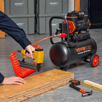 VEVOR Kompressor 18L Silent Druckluftkompressor 2800U/min, 900W (1,2PS) 3,5 MPa, Ölfreier 70dB Flüsterkompressor mit Rädern Druckbehälter 6-8Bar Autoreparaturen Sprühlackierung Holzarbeiten