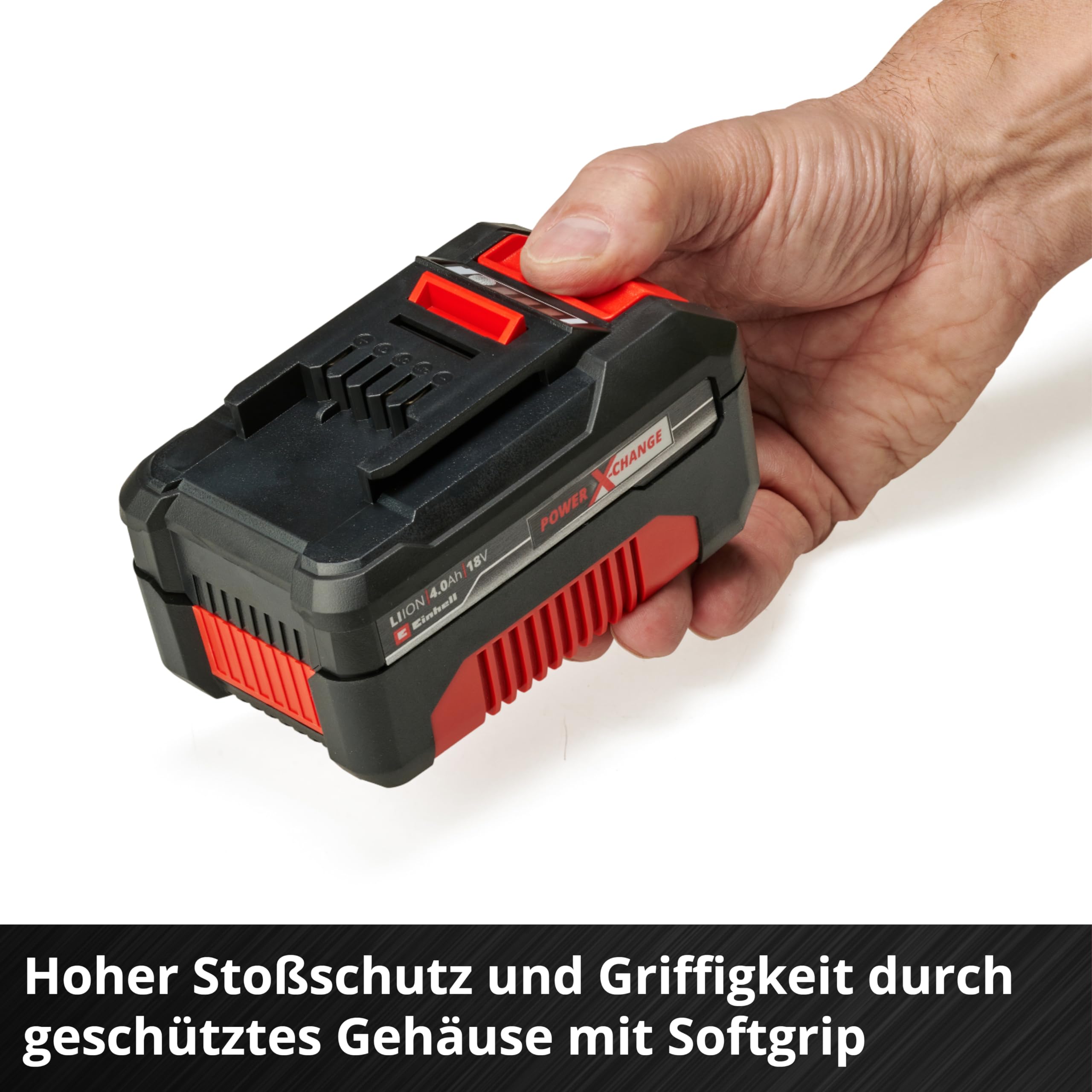 Einhell 4512112 Original Starter Kit 2X 4,0 Ah Akkus und Twincharger Power X-Change (Li-Ion, 18 V, 75 min Ladezeit, passend für alle Geräte), 2.21 x 1.85 x 0.77 cm
