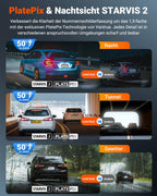 VANTRUE N4S 3 Lens STARVIS 2 Dashcam Auto, 5GHz WiF GPS 1944P+ 1440P+ 2.5K Dash Cam, 3 Channel HDR Nachtsicht Dashcams 10S. Puffer Parkmodus, LTE Optional, Sprachsteuerung, Max 1TB