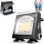 Z.M.C 2-in-1 Tragbare Gasheizung und Gaskocher + 16 Gaskartuschen 227g, multifunktionale Keramikheizung, Camping Heizung 1,7 kW, Gasheizer für Outdoor, Balkon, mobile Heizstrahler mit Piezozündung