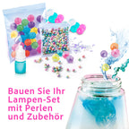 Canal Toys – Style 4 Ever – DIY Lava-Lampe zum Selbermachen – Dekoriere mit Stickern, Perlen & Farbstoff – Farbwechsel-LED & Wirbel-Effekt – Kreatives Deko-Set für Kids ab 6 Jahren – OFG 180