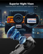 WOLFBOX 12" G840S 4K Spiegel Dashcam mit Rückfahrkamera, 5.8GHz WiFi Auto Kamera mit IPS-Touchscreen Dual Dash Cam Spiegel, Loop-Aufnahme und G-Sensor, Parküberwachung, GPS, kostenlose 32 GB-Karte