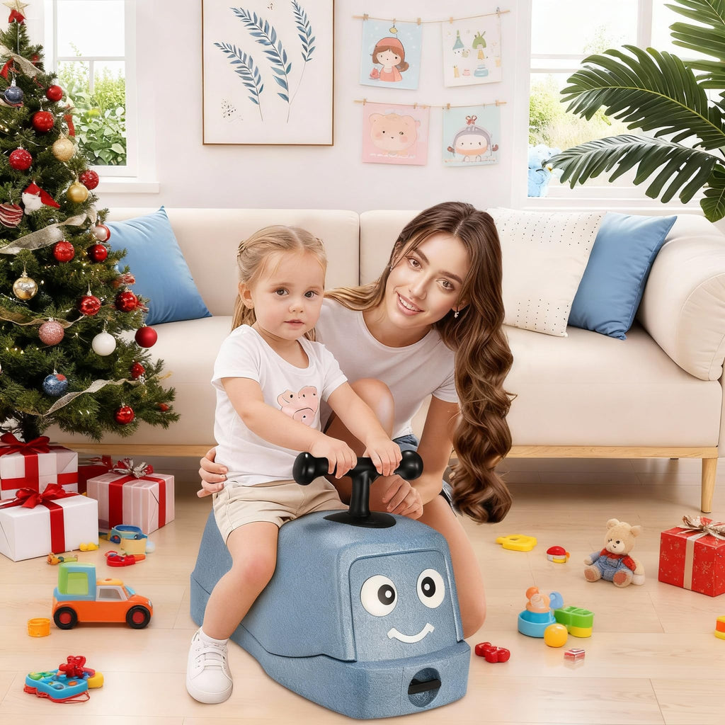 MAMIZO 5 in 1 Rutschauto ab 1 Jahr, Babyrutscher mit 4 PCs 360° Geräuschlose Räder, Babyroller bis 20kg, Babyrollbrett, EPP, Baby Walker, Wippauto, Rutschfahrzeug, Baby Spielzeug Rutschauto, Blau
