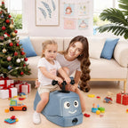 MAMIZO 5 in 1 Rutschauto ab 1 Jahr, Babyrutscher mit 4 PCs 360° Geräuschlose Räder, Babyroller bis 20kg, Babyrollbrett, EPP, Baby Walker, Wippauto, Rutschfahrzeug, Baby Spielzeug Rutschauto, Blau