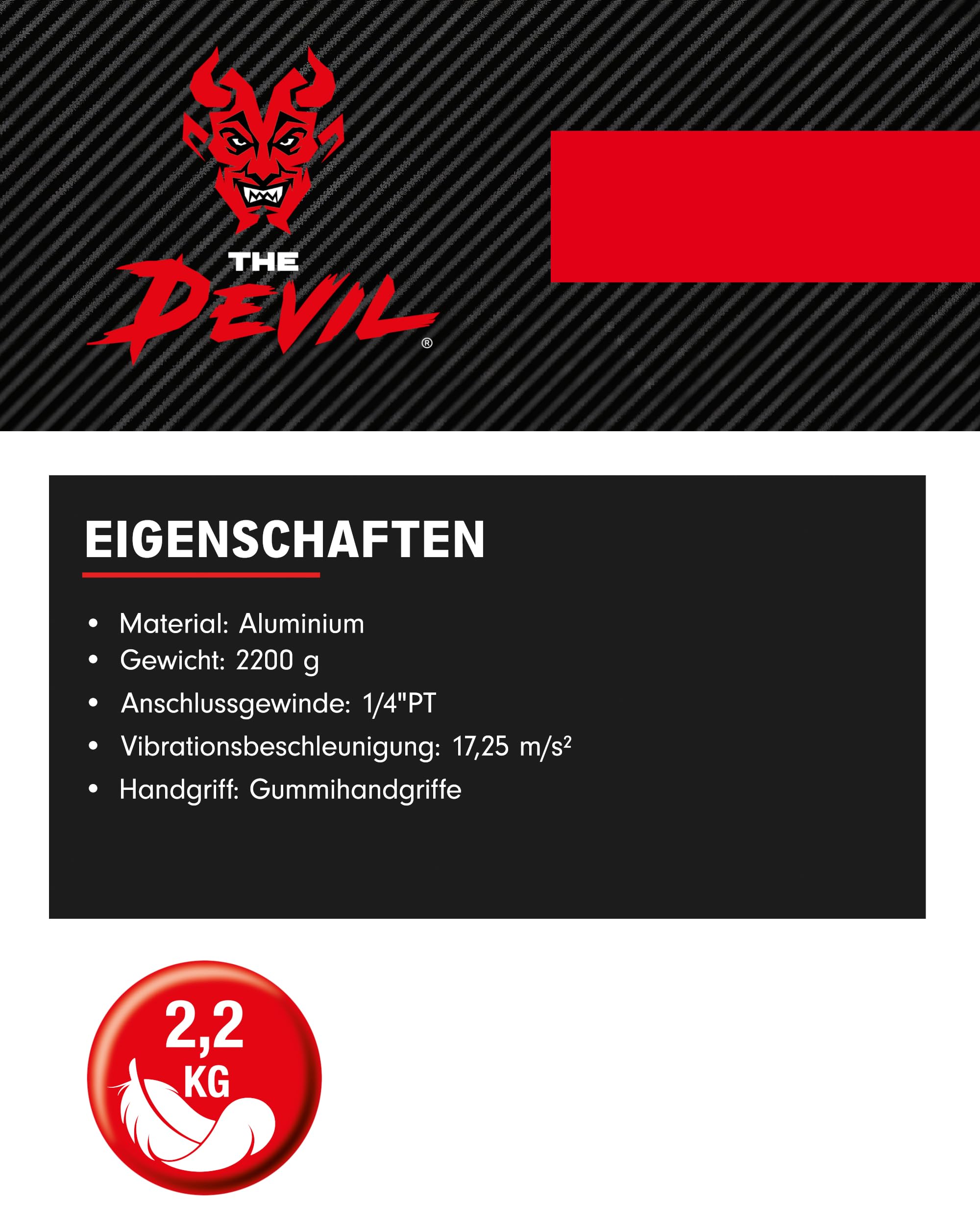 KS Tools Schlagschrauber Druckluft THE DEVIL 3/4" 515.3400 2000Nm I Druckluft Schlagschrauber in 3-Stufen einstellbar 1290, 1010, 660 Nm I Hochleistungs-Doppel-Hammer-Schlagwerk