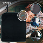 Kewago Rückenlehnenschutz Auto Kinder 2 Stück schwarz - Trittschutz Autositz & Rücksitzschoner - Sitzschoner Auto Vordersitze - Autositz Schutz vor Schmutz, Abdrücken & Kratzern - Schutzmatte