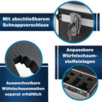 PeakTech Universalkoffer P 7305 – abschließbarer Universal-Transportkoffer mit Würfelschaumstoff – tragbarer Fotokoffer – robuster Koffer mit Schutz vor Regen und Staub – Groß (405 x 330 x 150 mm)