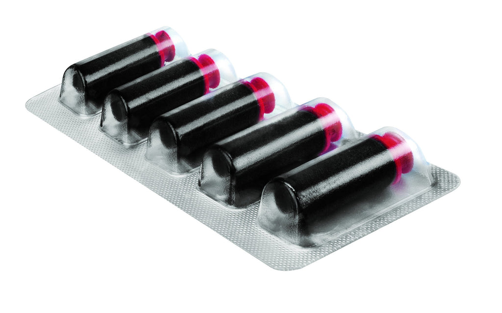 METO Farbrollen für METO Basic S / Arrow S, (5 Stück, schwarz, 1-zeilig, für 22 x 12 mm Etiketten)