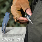 Harnds Taschenmesser Klappmesser Front Flipper mit D2 Stahlklinge und G10 Griff, Premium EDC Messer mit Taschenclip für Outdoor Angeln Überleben (Grau-Grau Titan)