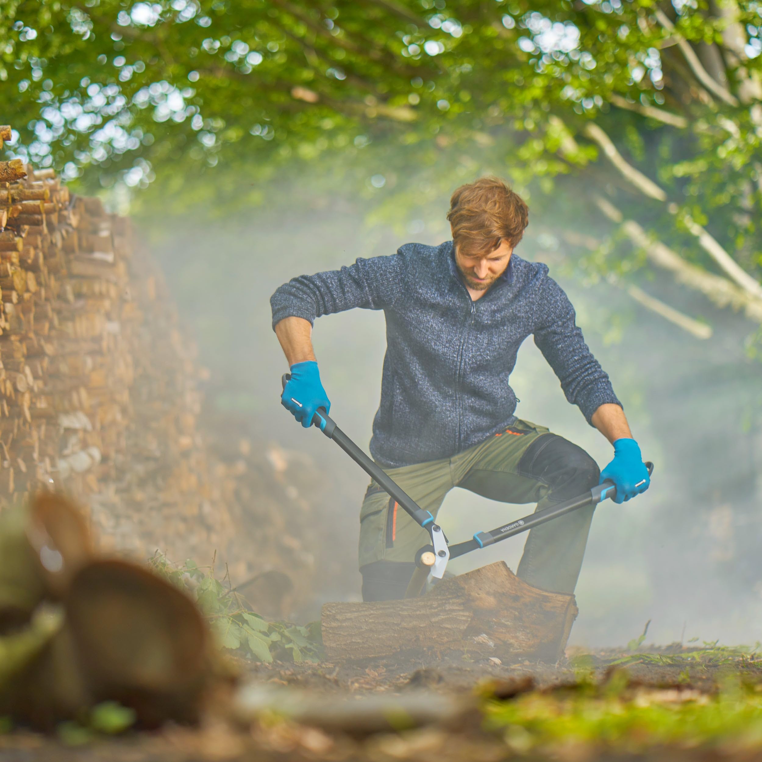 Gardena Astschere EnergyCut Pro L, Bypass-Astschere für grünes, frisches Holz, 50 mm Schnittdurchmesser, präzisionsgeschliffene Klingen, leichtes Design, ergonomische Griffe (12051-88)