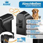KIDIZ Treppenschutzgitter ohne Bohren | Verstellbare Breite: 88-94 cm, 75 cm hoch, Türschutzgitter und Absperrgitter für Kinder und Hunde, Beidseitige Einhand Öffnung, 90° Open-Stop System, Schwarz