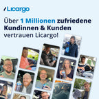 LICARGO Eiskratzer Auto mit Besen 67cm - Teilbares Stecksystem - stabil & wackelfrei - kratzerfrei & lackschonend Schneebesen Auto - Rutschfester Griff, kompakt verstaubar - Scheibenkratzer PKW & SUV