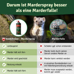 Veddelholzer Marderspray für Auto, Dachboden & Garage | 400 ml | Sofortiger & Langfristiger Schutz für Marder und Objekte durch effektive Marderabwehr | Marderschreck Made in Germany