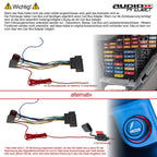 Audioproject A123 - Autoradio Einbau Set kompatibel für VW Golf V Touran Passat 3C Caddy Skoda Octavia Seat Radioblende Radioadapter 2 x Antennenadapter Fakra ISO DIN Fach