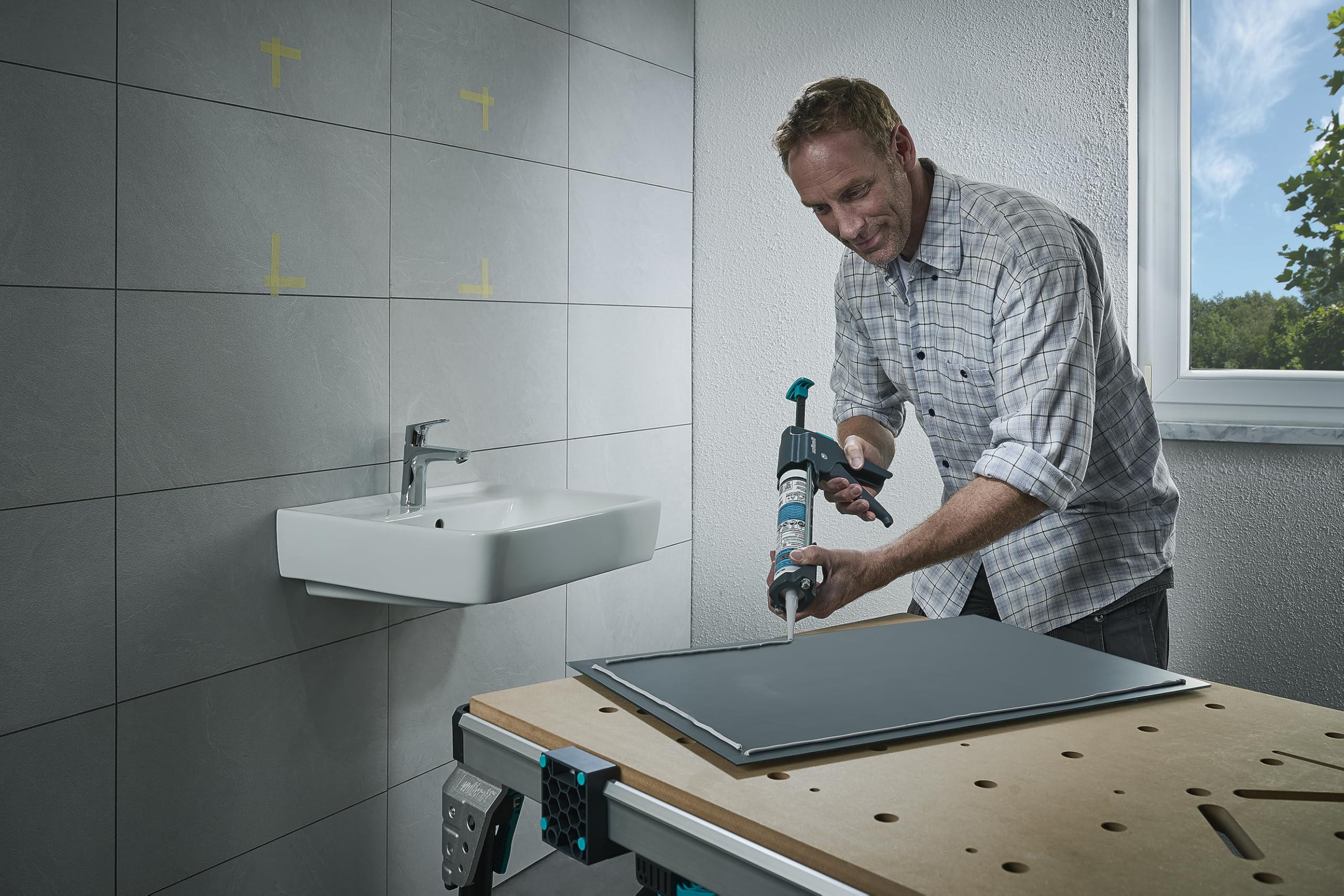 wolfcraft MG 600 PRO mechanische Kartuschenpresse 4356000 I Kartuschenpistole in Profi-Ausführung mit besonders hohem Anpressdruck I Für 310 ml Kartuschen geeignet