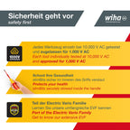 Wiha Schraubendreher Set LiftUp electric 6-tlg. mit verstaubarem Bit Set (38611) I Schraubenzieher Satz mit Bit Magazin aus slimBits für Elektriker, Bithalter, Schlitz/ Kreuzschlitz/ Plusminus