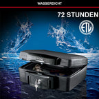 Master Lock Tresor Feuerfest und Wasserdicht mit Schlüssel, Dreifacher Schutz - Flug, Feuer und Flut, 4.9L, 15.6 x 36.2 x 33 cm