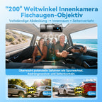 CARTSDOII Dashcam Auto,3 Kanal Vorne Hinten Innen 4K+1080P+1080P Dash Cam,490°Weitwinkel-Rundumschutz,Auto Kamera mit 64GB SD Karte,3.16",Nachtsicht,WDR,WiFi,G-Sensor,Loop-Aufnahme,24H Parküberwachung