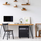 Relaxdays Rollcontainer Büro & Home Office, HBT: 57 x 48 x 34 cm, schwarz