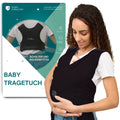 Koala Babycare Tragetuch Baby Neugeborene - Einfach Anzuziehen für Mütter und Väter - Babytrage Multi-Use Bis 9kg - Babytragetuch Schwarz
