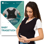 Koala Babycare Tragetuch Baby Neugeborene - Einfach Anzuziehen für Mütter und Väter - Babytrage Multi-Use Bis 9kg - Babytragetuch Schwarz