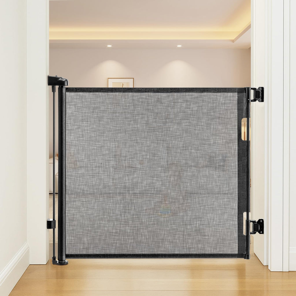 PetHot Treppenschutzgitter & Türschutzgitter Ausziehbar 0-140 cm, türgitter für Babys, Hunde & Katzen – Sicherheitsabsperrgitter für Treppen, Türen, Innen- & Außenbereich Schwarz