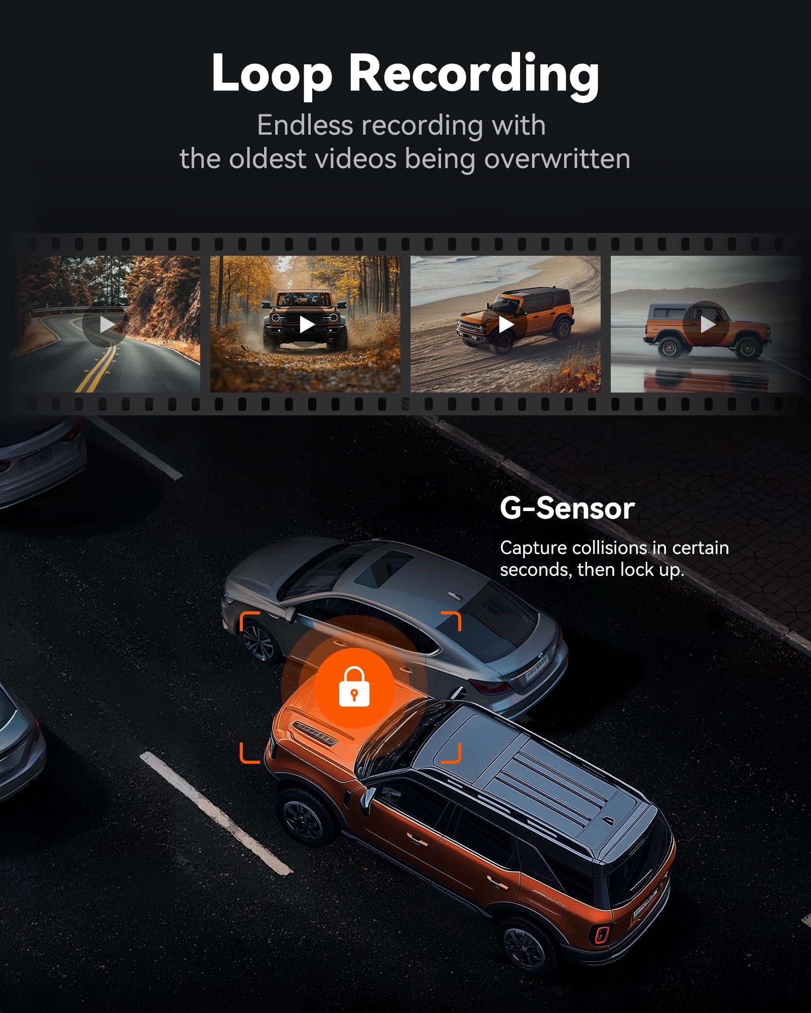 WOLFBOX 12" G840S 4K Spiegel Dashcam mit Rückfahrkamera, 5.8GHz WiFi Auto Kamera mit IPS-Touchscreen Dual Dash Cam Spiegel, Loop-Aufnahme und G-Sensor, Parküberwachung, GPS, kostenlose 32 GB-Karte