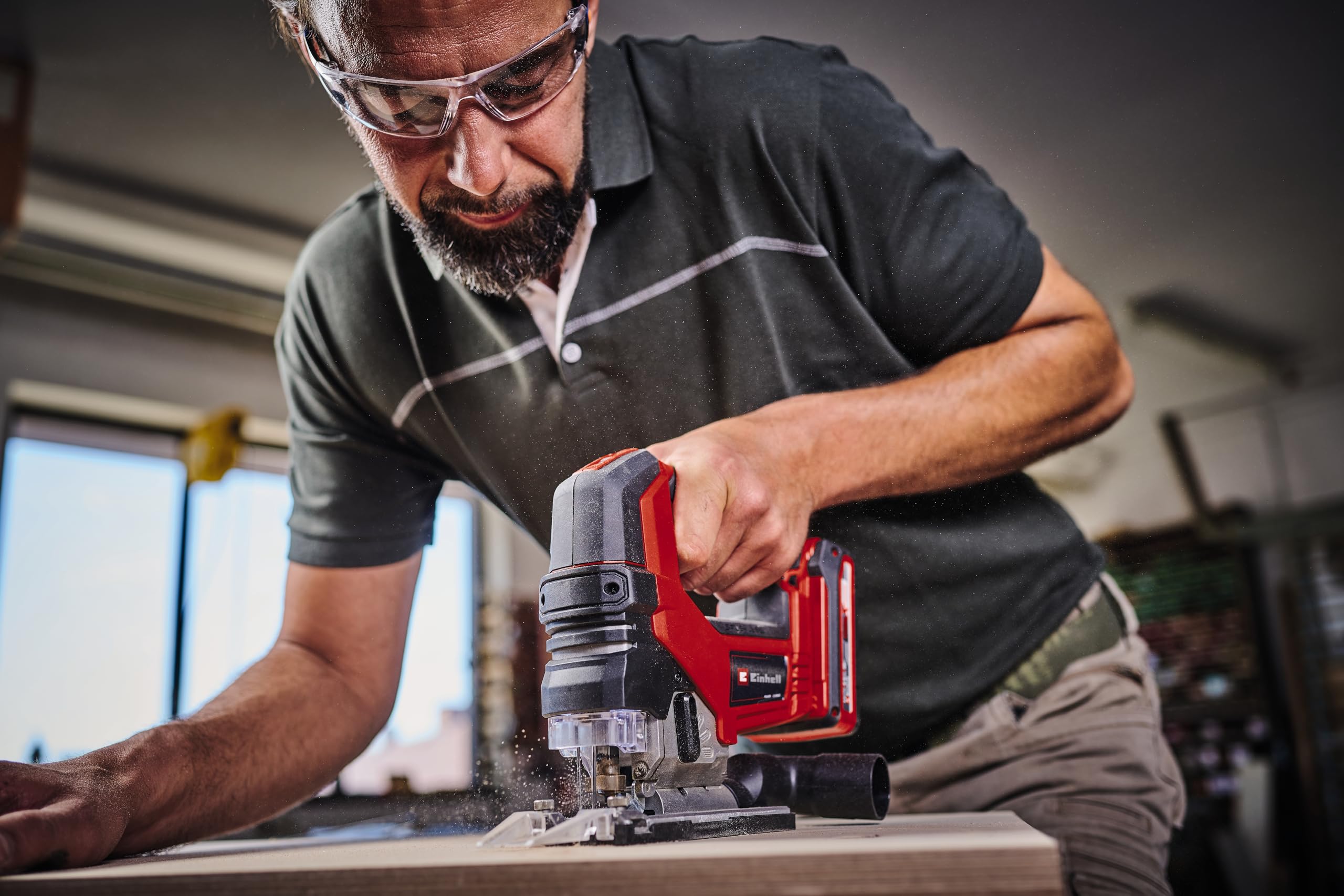 Einhell Professional Akku-Stichsäge TP-JS 18/135 Li BL Power X-Change (18 V, 135 mm Schnitttiefe in Holz, 26 mm Hubhöhe, Brushless, inkl. Sägeblatt, ohne Akku und Ladegerät)
