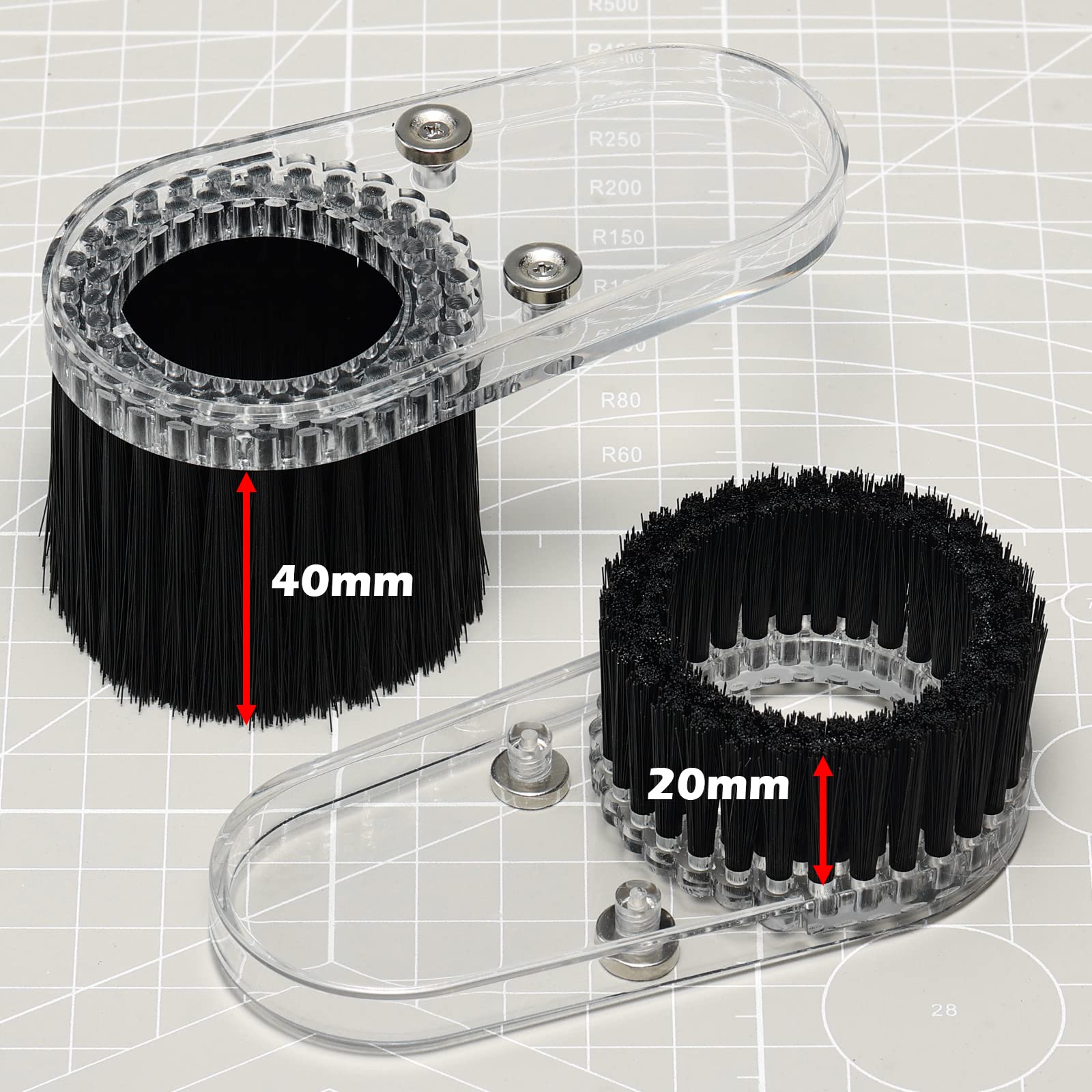 Genmitsu CNC ABS Staubschutzschuh für CNC Maschinen mit einem 52mm Durchmesser Motor, für die meisten 300W-500W Spindelmotoren, Außendurchmesser 38mm, Transparent