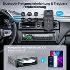 9-24V Autoradio mit CD DVD Player und Bluetooth Freisprecheinrichtung,RDS 1DIN Autoradio 7 Farben MP3 Player FM/AM Radio mit 2 USB SD/AUX/Lenkradfernbedienung