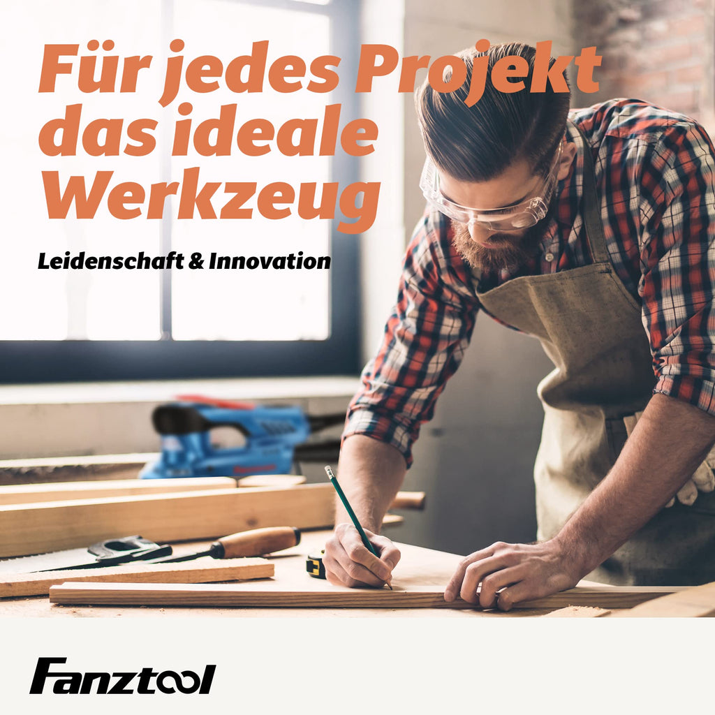 FANZWORK 1500W Betonschleifer Winkelschleifer Set mit Bürstenloser EC-Motor, Betonfräse mit 150mm Diamantschleiftopf *1, Absaughaube *1, Tragbox *1, Präzises & Wartungsfreies Schleifen