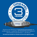 Dremel 3000 Multifunktionswerkzeug 130W, Set mit 1 Aufsatz, 25 Zubehörteilen, Variable Drehzahl 10.000-33.000 U/min zum Schneiden, Schleifen, Gravieren, Polieren, Schärfen, Reinigen, Schnitzen