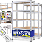 Monzana 2X Schwerlastregal 170x75x30cm 350kg 5 MDF-Platten Regal Lagerregal Kellerregal Steckregal Werkstattregal