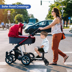 ENERHUB Buggy Board mit Sitz, Buggy Board für alle Kinderwagen, Trittbrett Mitfahrbrett universal, Kiddy Board für Kinder von 2-6 Jahren, Bearing 25KG (Schwarz)