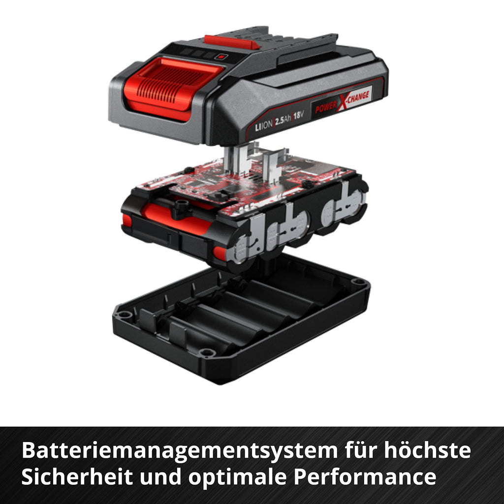 Original Einhell Starter Kit 2,5 Ah Akku und Ladegerät Power X-Change (Li-Ion, 18 V, 50 min Ladezeit, passend für alle Power X-Change Geräte)