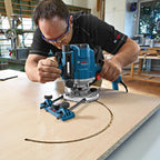 Bosch Professional Oberfräse GOF 1250 CE (inkl. Maulschlüssel 19 mm, Parallelanschlag mit Feineinstellung, Kopierhülsenadapter, Spannzange, L-BOXX)