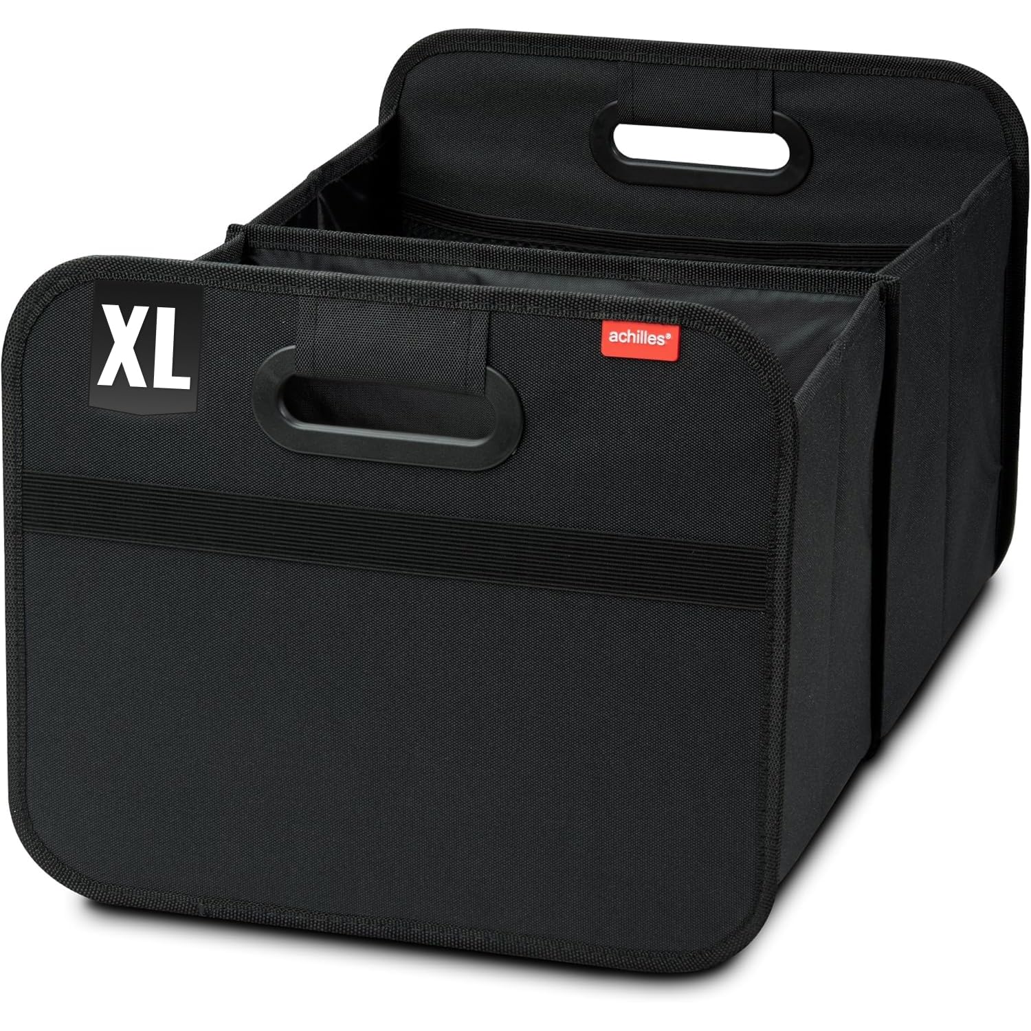 achilles Auto Kofferraum Organizer XL – Kofferraumtasche XL mit viel Stauraum – Geräumige & Pflegeleichte Faltbox – Auto Zubehör Innenraum Organizer – Stabiler Boden & Tragegriff – Schwarz