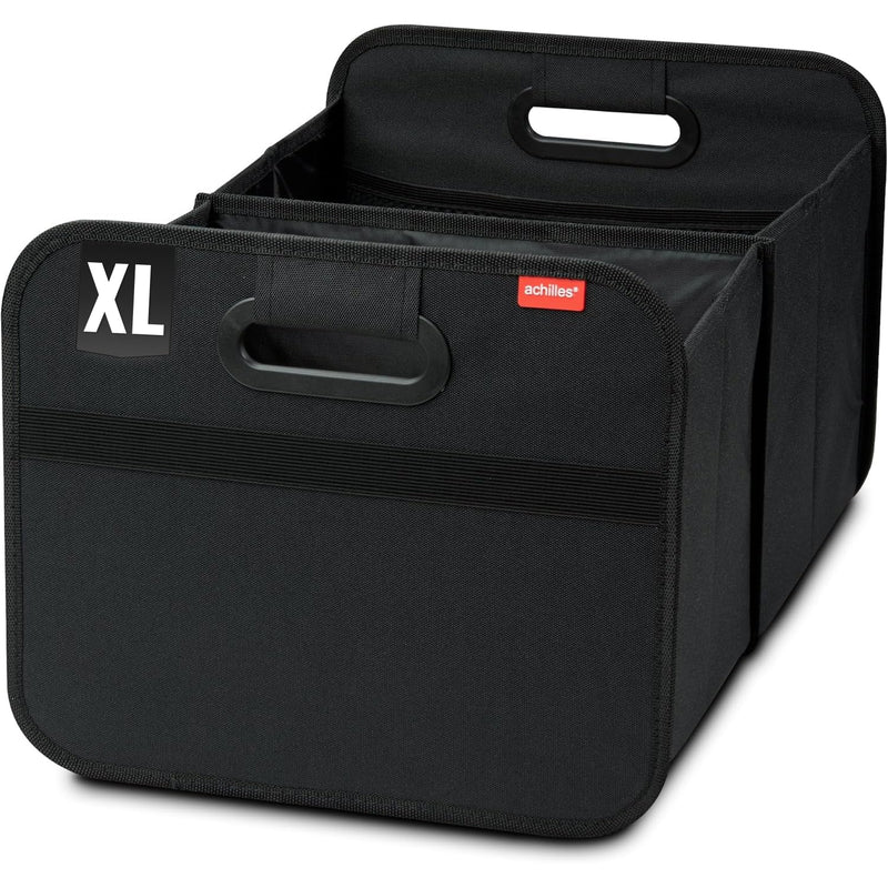 achilles Auto Kofferraum Organizer XL – Kofferraumtasche XL mit viel Stauraum – Geräumige & Pflegeleichte Faltbox – Auto Zubehör Innenraum Organizer – Stabiler Boden & Tragegriff – Schwarz