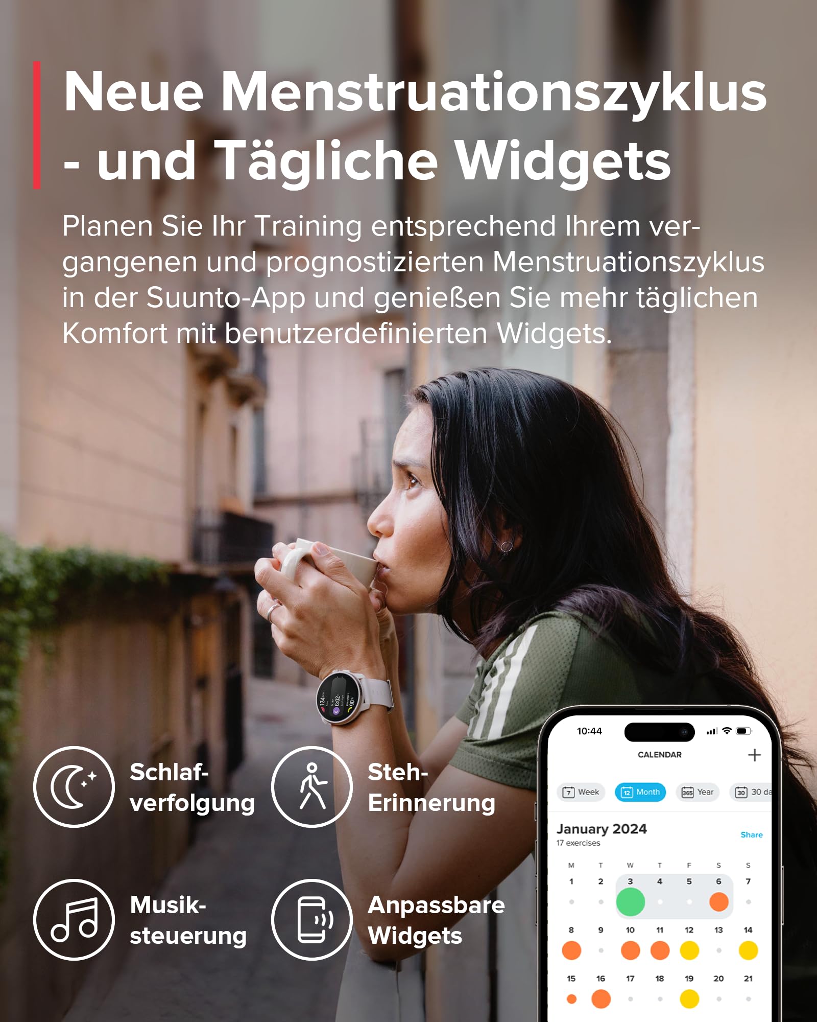 SUUNTO Race S Laufuhr mit AMOLED Touchscreen, Zweifrequenz GPS Sportuhr, Krone & Tastenbedienung, HRV & Schlafverfolgung, KI-basierter Trainingsplan, Kostenlose Offline-Karten, 50m Wasserdicht