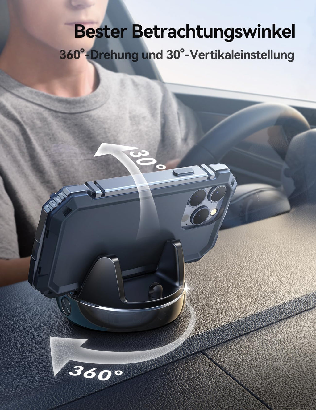 JOYROOM Handyhalterung Auto Armaturenbrett, Anti Rutsch Handy Halterung Auto kompatibel mit PopGrip, Universelle KFZ Autohalterung für iPhone/Samsung/Huawei/Google/Android Smartphones